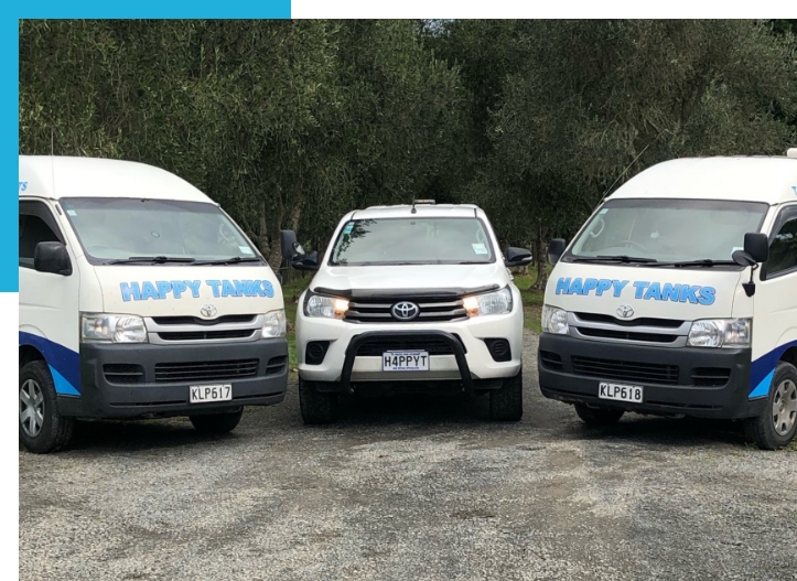 Happy Tanks fleet of vehicles, Northland